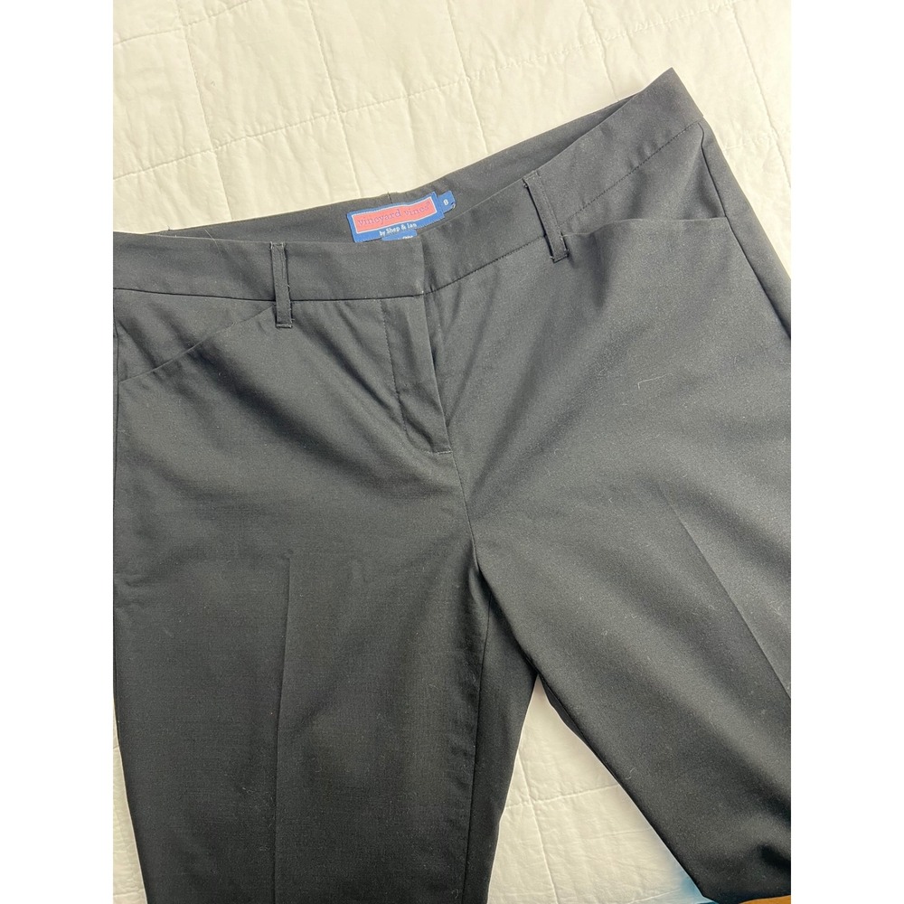 Vineyard Vines by Shep & Ian Black Wool‎ Blend Dress Pants Size 8 Flare Leg EUC